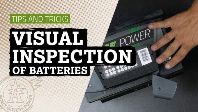 Visual inspection of batteries