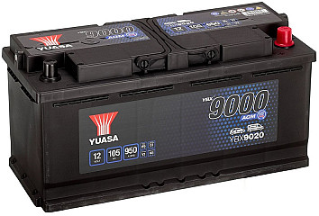 Akumulator Yuasa YBX 9000 AGM 12V-105Ah D+