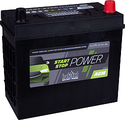 Akumulator intAct Start-Stop Power AGM 12V-45Ah ASIA D+ 