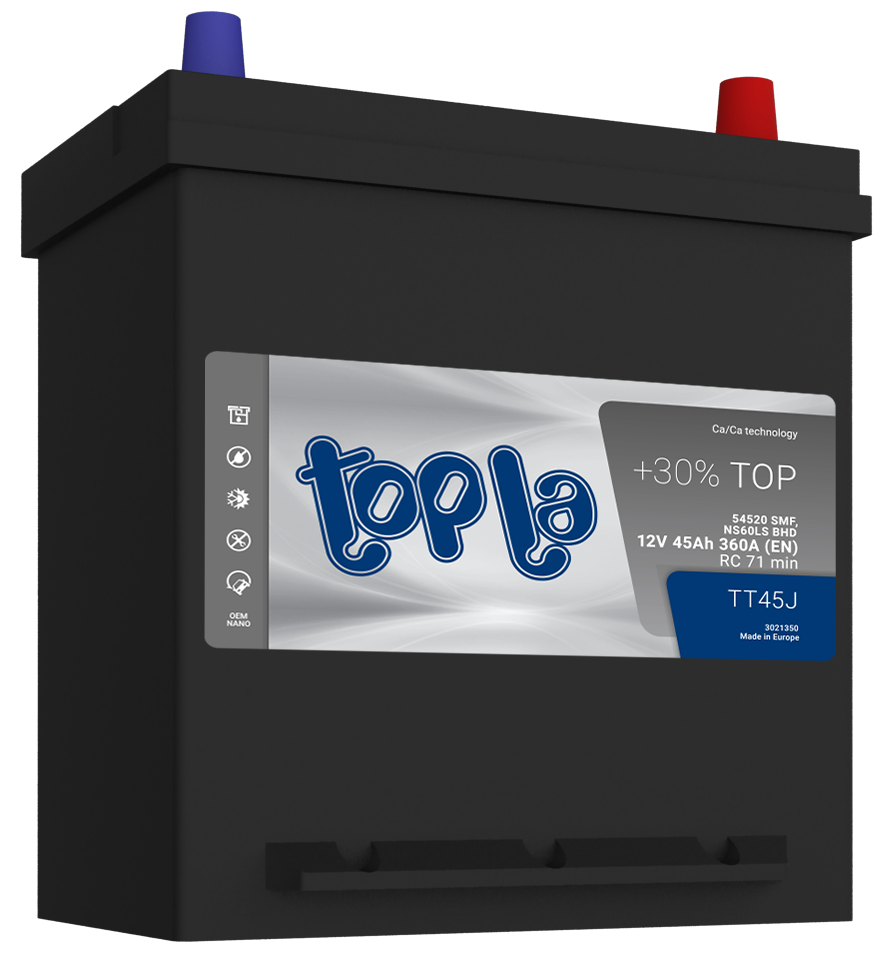 Akumulator Topla Top JIS 12V-45Ah D+