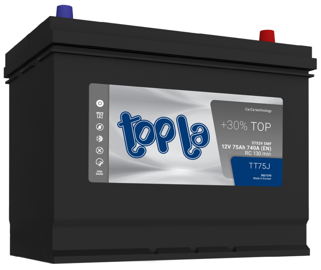 Akumulator Topla Top JIS 12V-75Ah D+