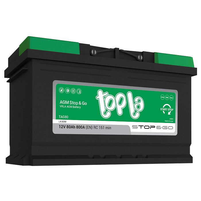 Akumulator Topla  Stop&Go AGM 12V-80Ah