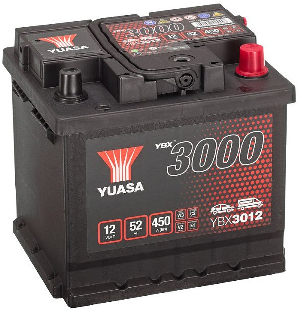 Akumulator Yuasa YBX 3000 12V-52Ah D+