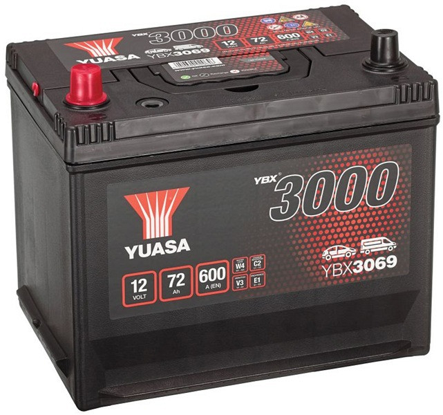 Akumulator Yuasa YBX 3000 12V-72Ah ASIA L+