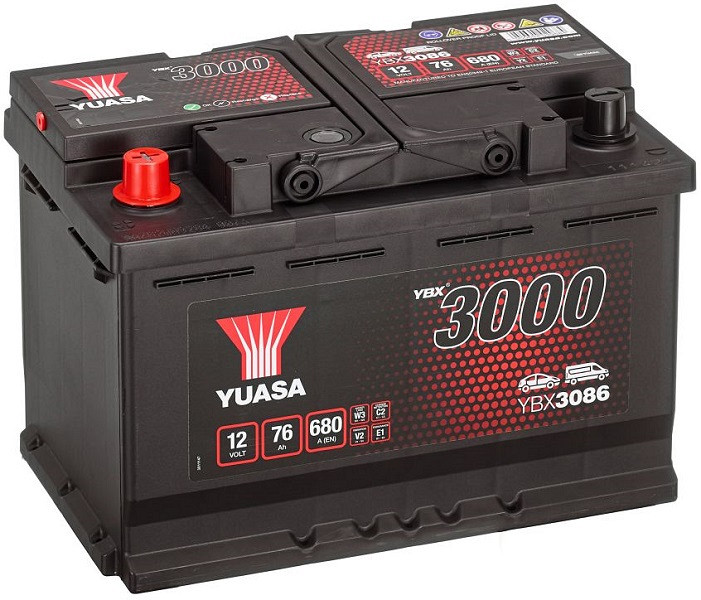 Akumulator Yuasa YBX 3000 12V-76Ah L+