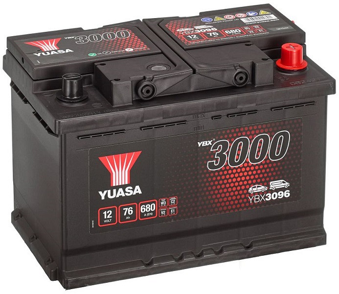 Akumulator Yuasa YBX 3000 12V-76Ah D+