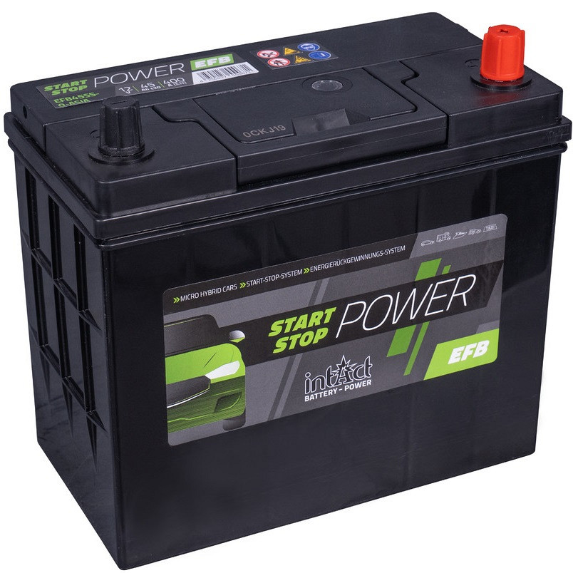 Akumulator intAct Start-Stop Power EFB 12V-45Ah ASIA D+