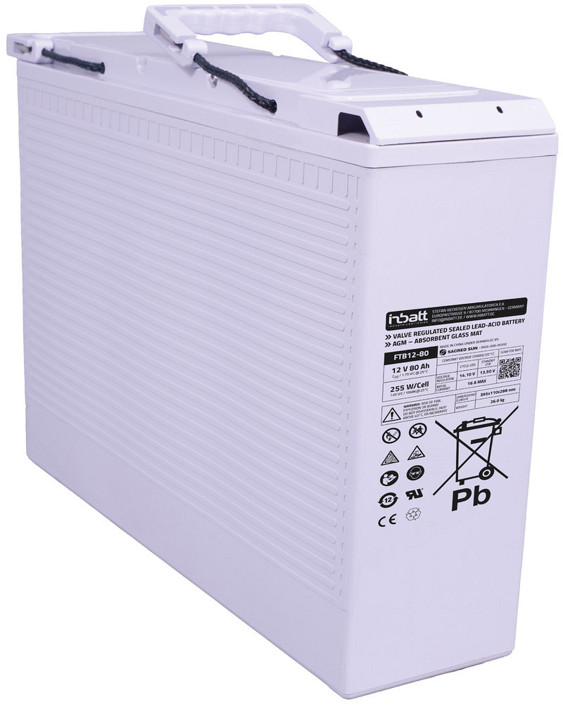 Akumulator Sacred Sun FTB12V-80Ah (c10), 83Ah (c20) AGM 