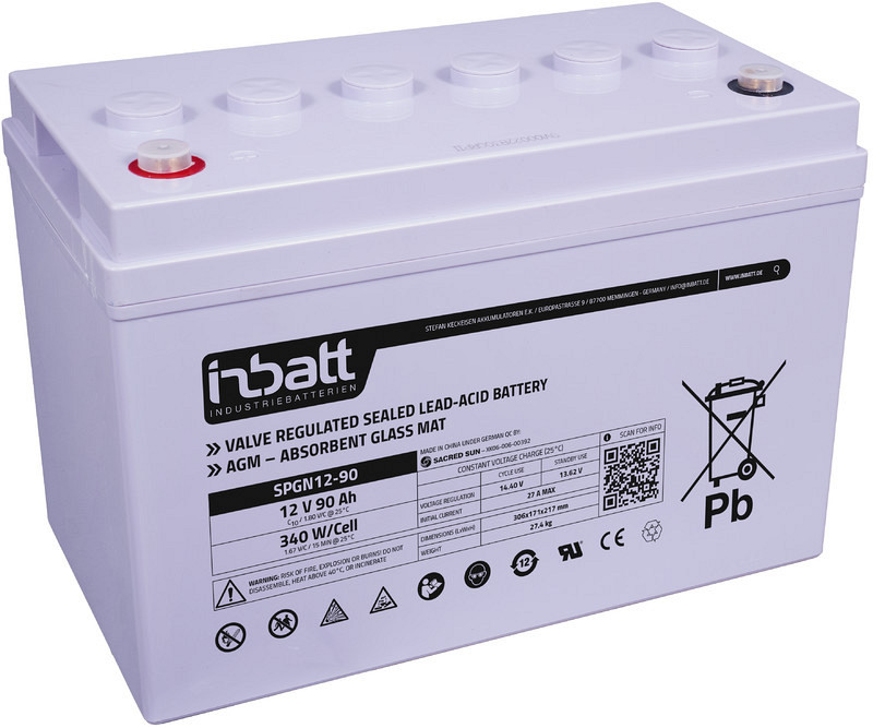 Akumulator Sacred Sun SPGN12V-90Ah AGM